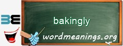 WordMeaning blackboard for bakingly